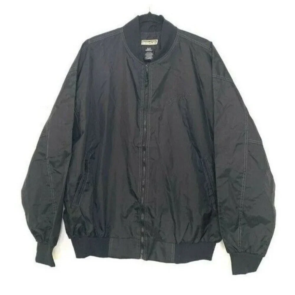 Vintage Bishop Size XL Embroidered Schweppes Branded Bomber Jacket Windbreaker